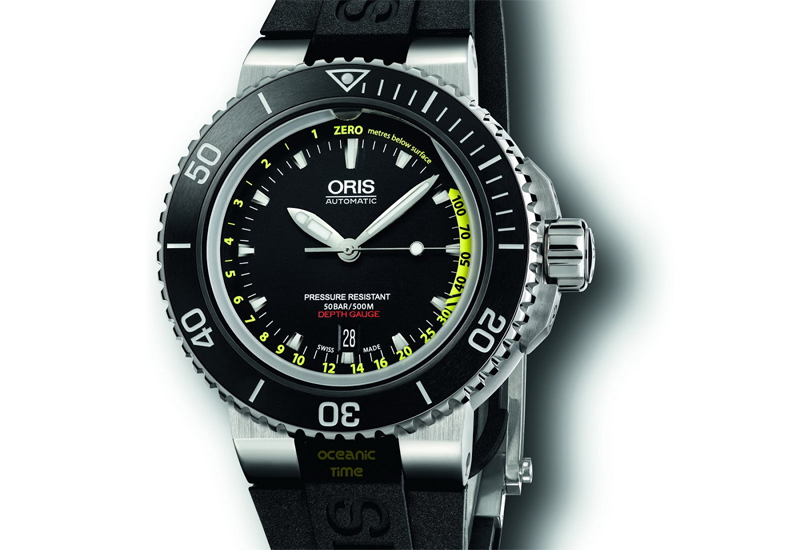 Oris aquis best sale depth gauge watch